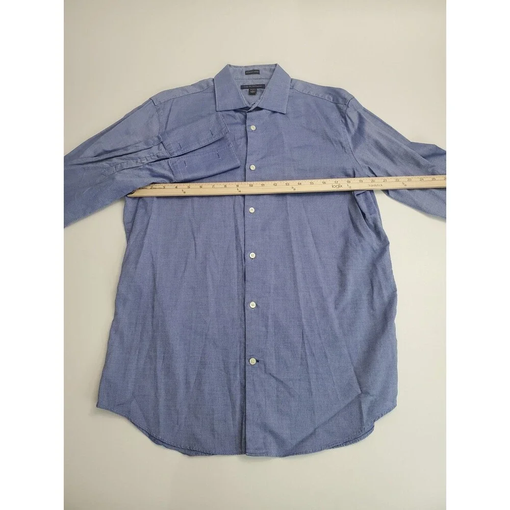 Banana‎ Republic Men's Long Sleeve Egyptian Cotton Button Dress Shirt, Blue, L